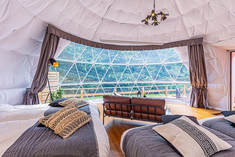 Nasu Highland glamping dome exterior
